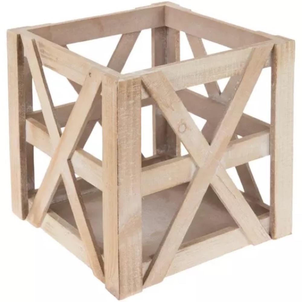 Hobby Lobby Criss Cross Wood Basket-Large